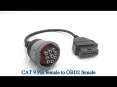 Cable grigio CAT 9 Pin to OBD 2 OBD2 16 Pin per Caterpillar