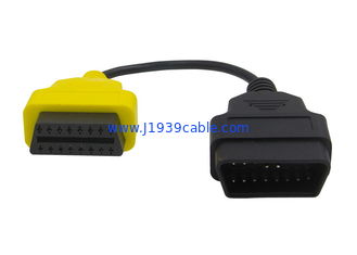 OBD2 OBDII 16 Pin J1962 Yellow Male to Female Extension Round Cable