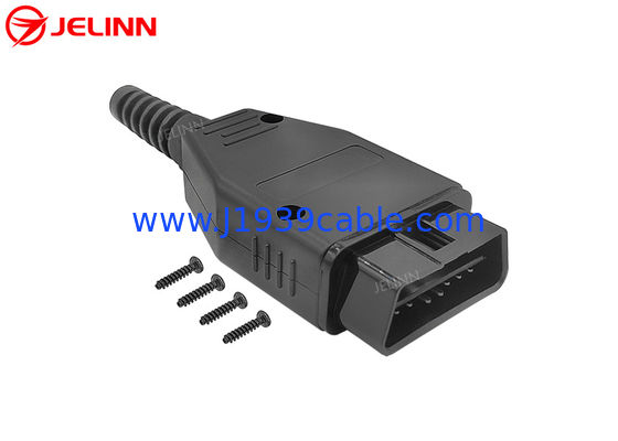 OBD2 OBDII Enclosure with J1962 OBD2 Male Connector and Wire Tube
