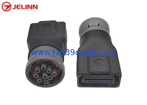 CAT Grigio J1939 9 Pin per OBD 2 OBD2 16 Pin Adapter per Caterpillar Excavator