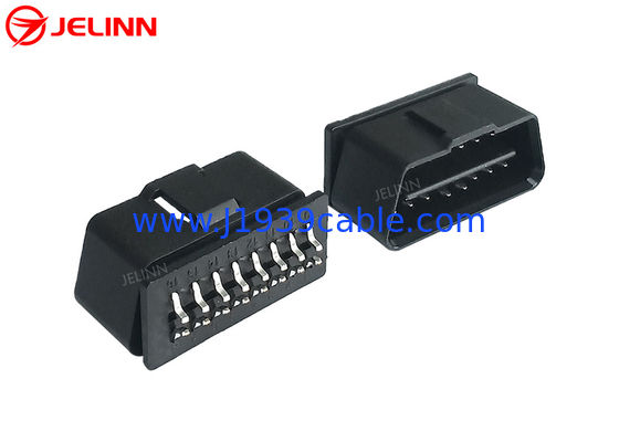 16 spina maschio di Pin J1962 OBD2 OBDII con i perni curvi alla parte posteriore