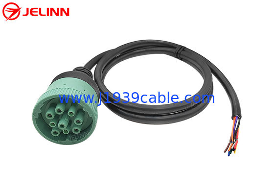 Cable verde J1939 da 9 pin a pigtail a fine aperto