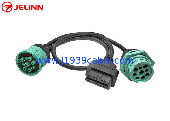 J1939 9 Pin 9pin connettore a filo a OBD 2 OBDII 16 Pin 16pin Splitter Y cavo