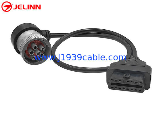 Angolo retto J1708 6 Pin Connector to OBD 2 Connector Cable per dispositivi di diagnostica o tracker