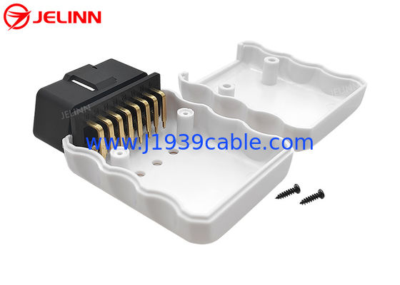 OBD2 Casella OBD 2 alloggiamento e connettore maschile con perni ad angolo retto