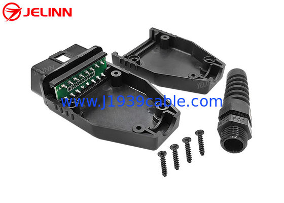 Recinzione di OBD2 OBDII con il connettore maschio di J1962 OBD2 e la metropolitana del cavo